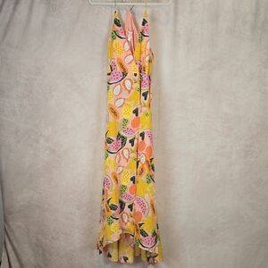 NWT Anthropologie Tropical Print Halter Dress From Hutch